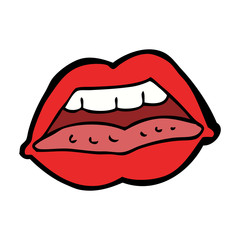 cartoon sexy lips symbol