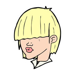cartoon fashion haircut