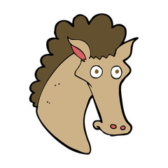 cartoon horse head