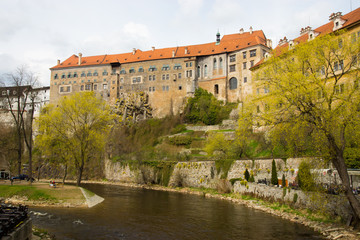 Fototapeta na wymiar Spring view of Cesky Krumlov. Czech republic