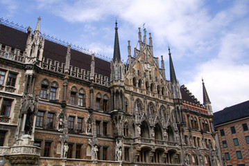 Naklejka na ściany i meble Facade of the famous Townhall / Munich