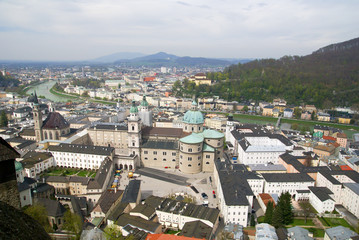Fototapeta na wymiar Panorama of Salzburg. Austria.