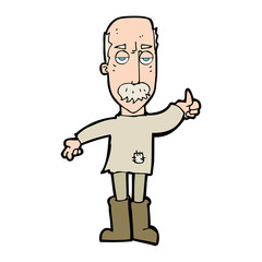cartoon annoyed old man