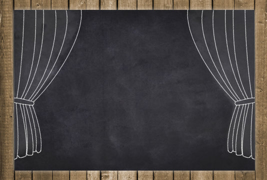 white text on  chalkboard