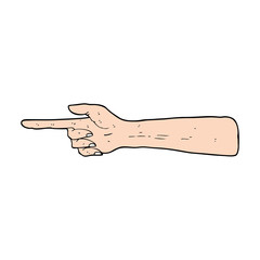 pointing hand cartoon