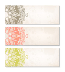 Vector set of decorative banners