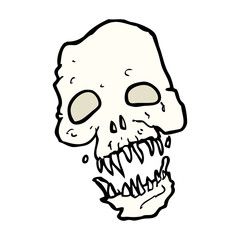 cartoon scary skull