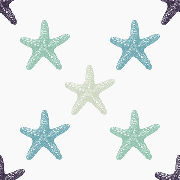 Vintage background with sea stars