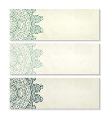 Vector set of decorative banners