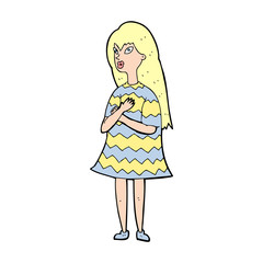 cartoon surprised girl