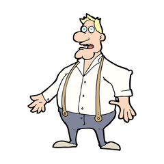 cartoon shocked man