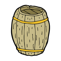 cartoon wooden barrel