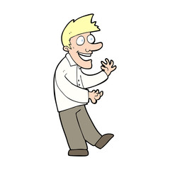 cartoon excited man
