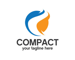 Letter C logo Template. Simple and clean design of letter C logo template. Circular letter C logo.