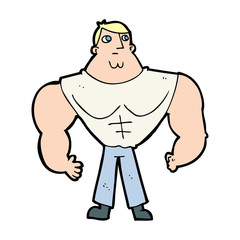 cartoon body builder