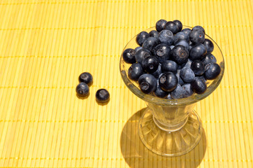 Fresh organic homegrown blueberries