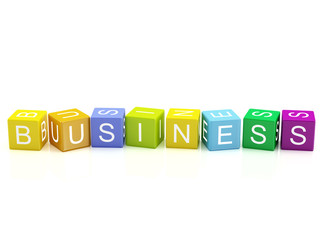  Business - Alphabet blocks isolated