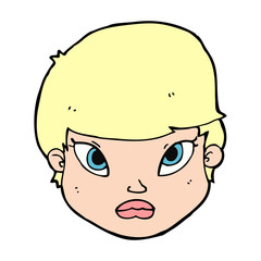 cartoon serious face