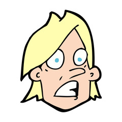 cartoon frightened face