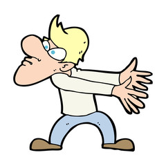 cartoon annoyed man gesturing