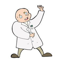 cartoon mad scientist