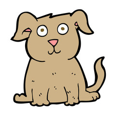 cartoon happy dog