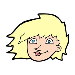 cartoon female face