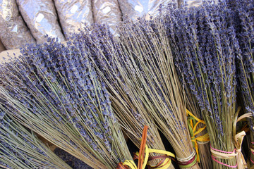 Bunches of dried lavender flowers for sale in Aix En Provence