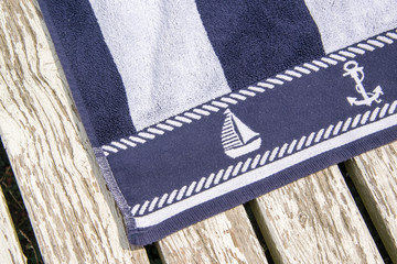 summer sailing pattern towel