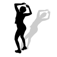 Vector silhouette of a woman.