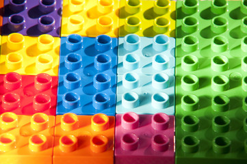 plastic construction for children full of colors