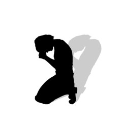 Vector silhouette of a woman.