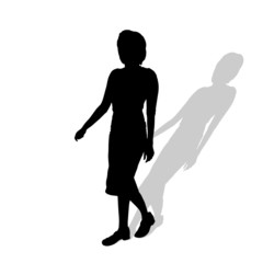 Vector silhouette of a woman.