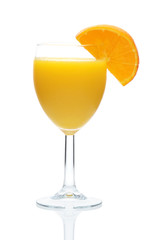 Glass of Orange Juice with Slice