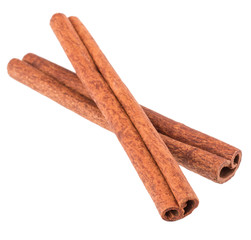 cinnamon stick spice isolated on white background closeup