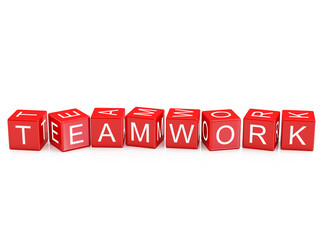 Teamwork- Alphabet blocks isolated