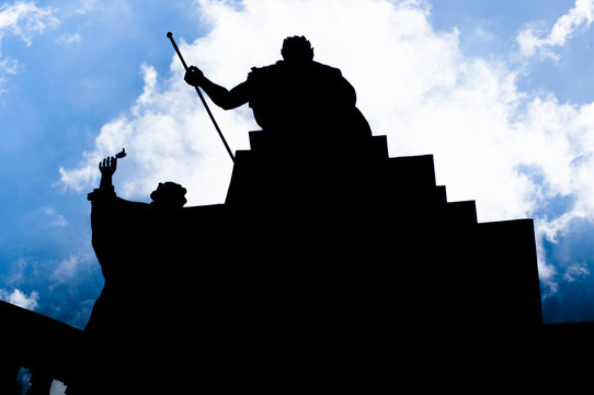 Silhouette .the Basilica of The Holy Cross in Jerusalem