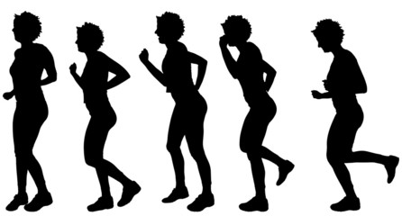 Vector silhouette of a woman.