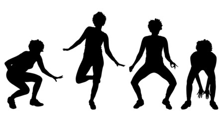 Obraz premium Vector silhouette of a woman.