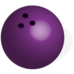 Vector illustration 3D ball on bowling.