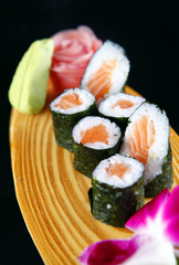 Maki of salmon sushi