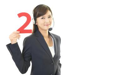 笑顔のオペレーター