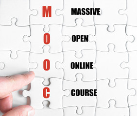 Last puzzle piece with Business Acronym MOOC