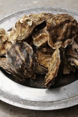 fresh closed oysters