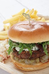 vegie burger in brioche bun