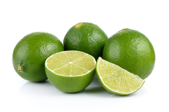 lime on white background