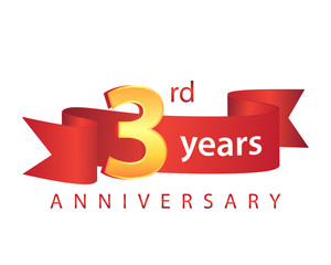 3 Ribbon Anniversary Logo