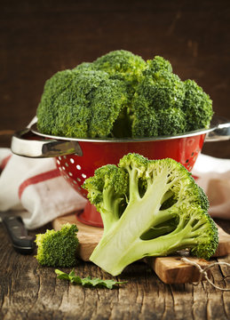 Fresh broccoli. Selective focus