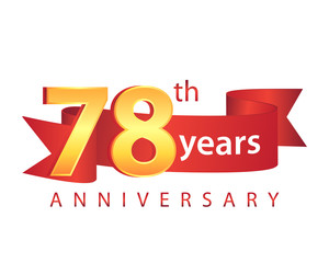 78 Ribbon Anniversary Logo