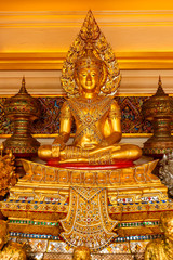 Buddha Statues at Golden Mountain Temple in Bangkok, Thailand